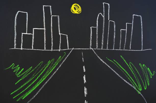 istock Road to the megalopolis. 671454916