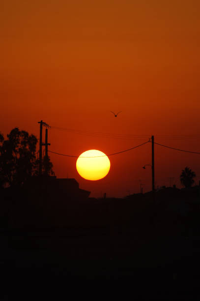 istock Beautiful sunset in the city 671459332