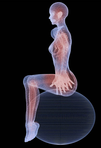istock Side View of The Pilates Trainer's Thermal Image 671461926