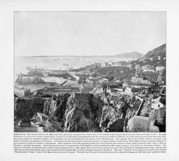 istock Antique Spanish Photograph: Gibraltar, Spain, 1893 671462634