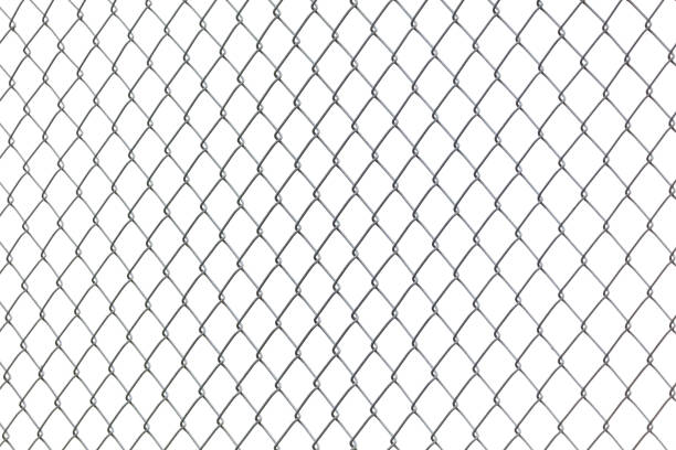 istock Metal Chainlink Fence 671465844