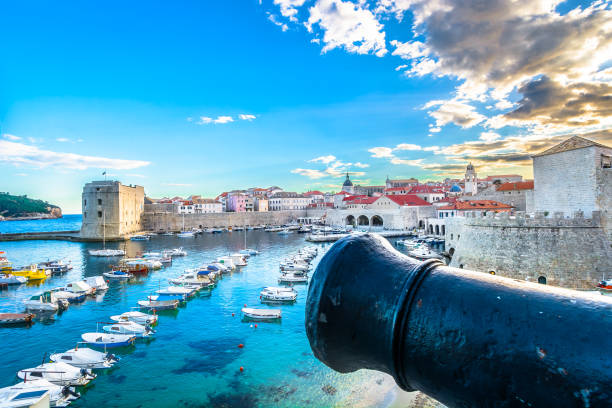 istock Marble scenery in town Dubrovnik. 671466698