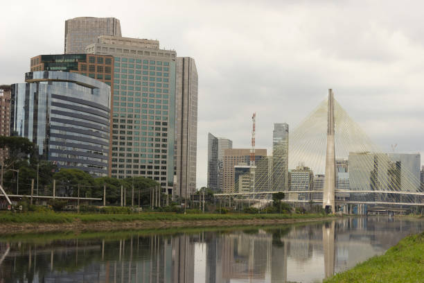 istock Estaiada Bridge - Marginal Pinheiros, Sao Paulo, Brazil 671469080