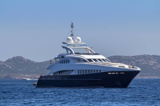 istock Luxury yacht in the sea 671475990