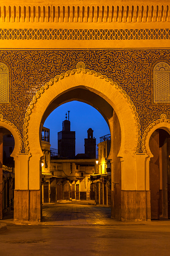 Bab Boujeloud doorof Fez citl in Morocco.