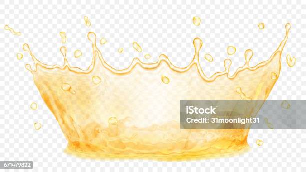 Water Crown Splash Of Water Or Oil Transparency Only In Vector File Stock Illustration - Download Image Now