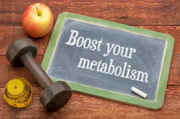 Photo of Boost your metabolism blackboard sign