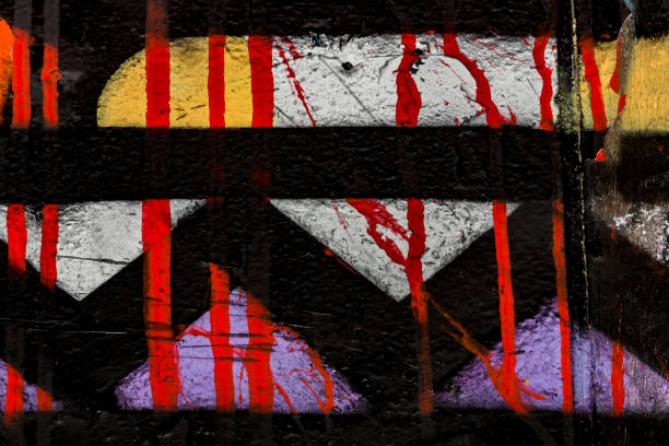 istock Grungy painted wall, Bangkok, Thailand 671518674