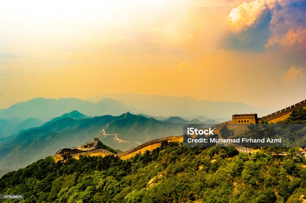 lonely time in china a peaceful place that you should visit when you have a me time in Beijing Great Wall Of China Stock Photo
