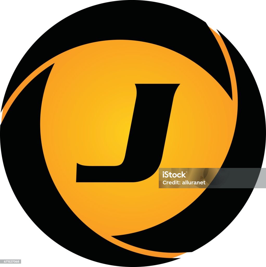 Dynamic Rotation Initial J Stock Illustration - Download Image Now ...