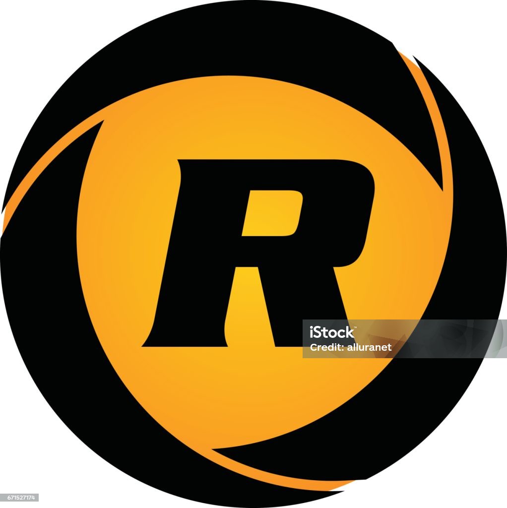 Dynamic Rotation Initial R Stock Illustration - Download Image Now ...