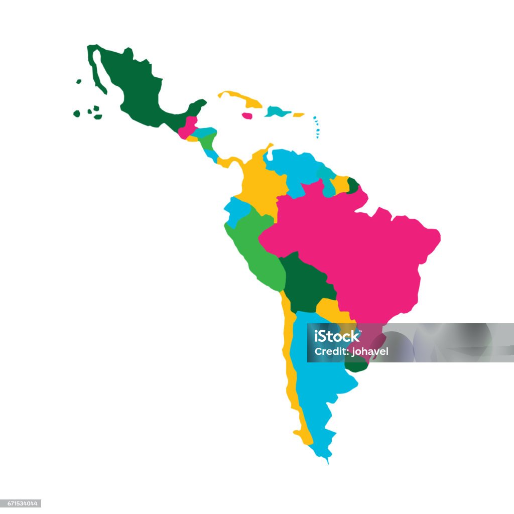 carte de l’Amérique latine - clipart vectoriel de Latino-américain libre de droits