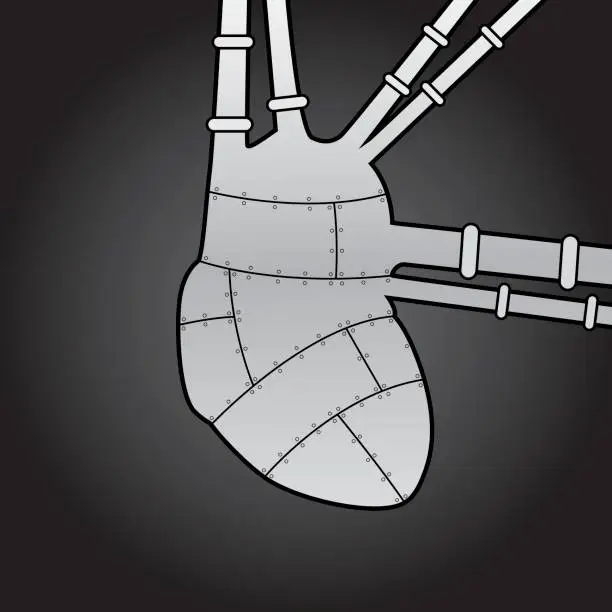 Vector illustration of Mechanical Heart
