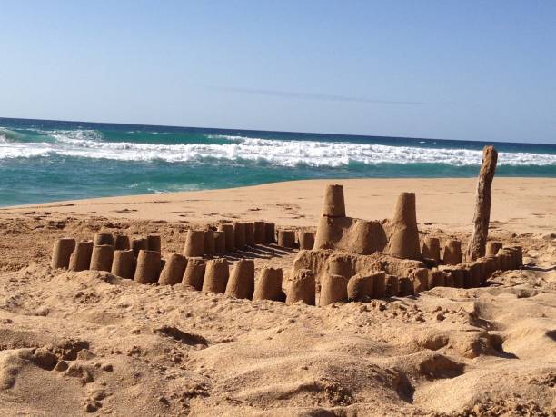 istock Building Sandcastle's Kauai Hawaii the secluded beaches 671542604