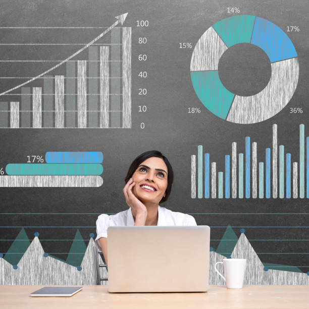 istock Successful businesswoman working on laptop 671550178