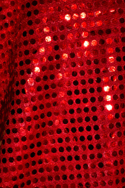 istock Red textile sequin fabric, Ho Chi Minh City, Vietnam 671557308