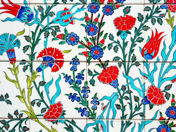 istock Many Kind of Flowers Screen on Floor Tile Background 671572168