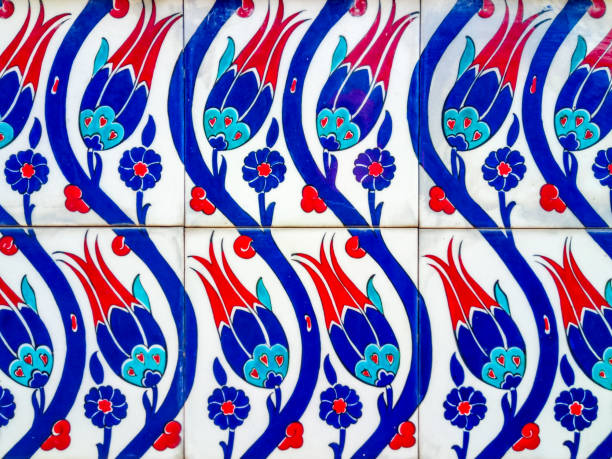 istock Closeup to Flower Screen on Floor Tile Background 671602008