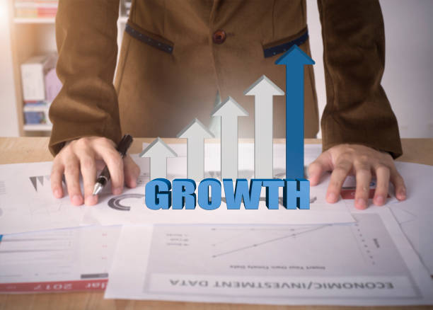 istock Business worker with graph growth on desk office. concept analysis finance. 671607866