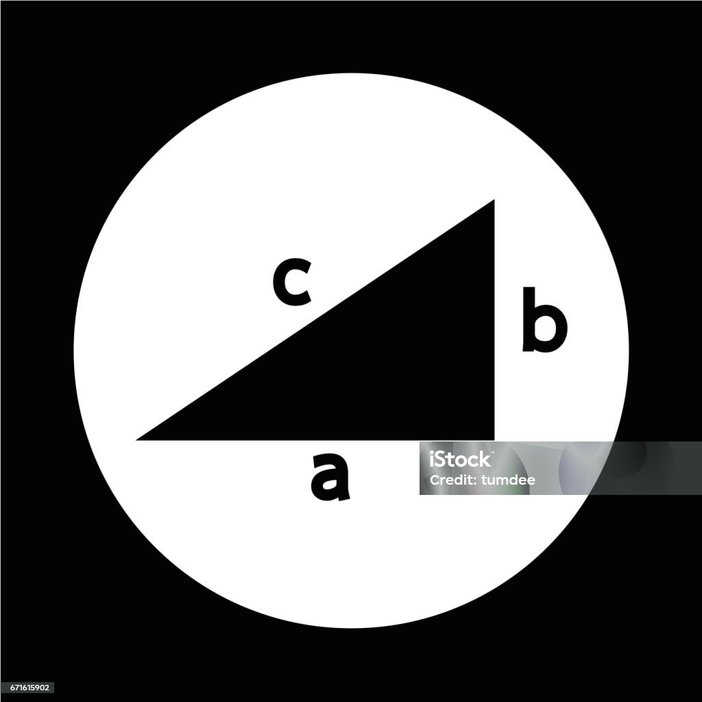 Pyhtagoras Symbol Pythagorastheoremsymbol Stock Vektor Art und mehr Bilder von ...