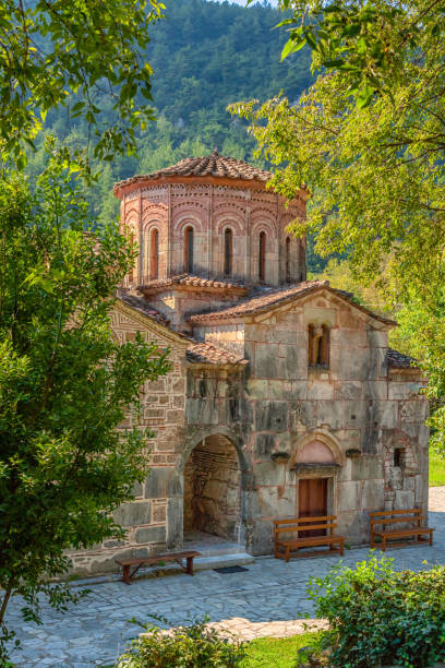 Porta Panagia church (built 1283 AD), Thessaly, Greece stock photo