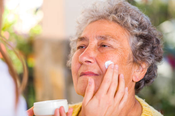 istock Elderly skin care 671634632