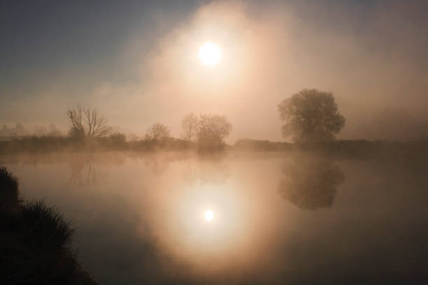 istock Misty morning at the lake 671641340