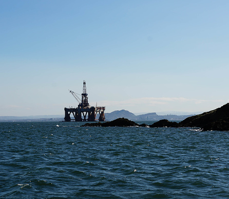 oil platform on the river Forth