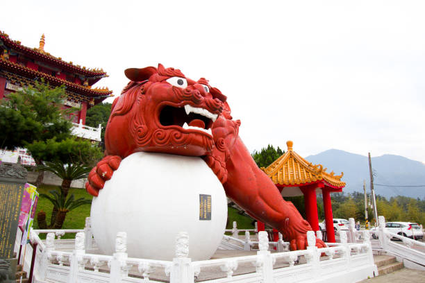 Wenwu Temple The Sun Moon Lake Wen Wu Temple is a Wen Wu temple at the perimeter of Sun Moon Lake seadragons photos stock pictures, royalty-free photos & images