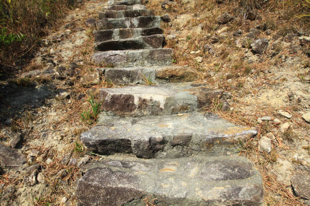 istock stone stair on nature park 671652346