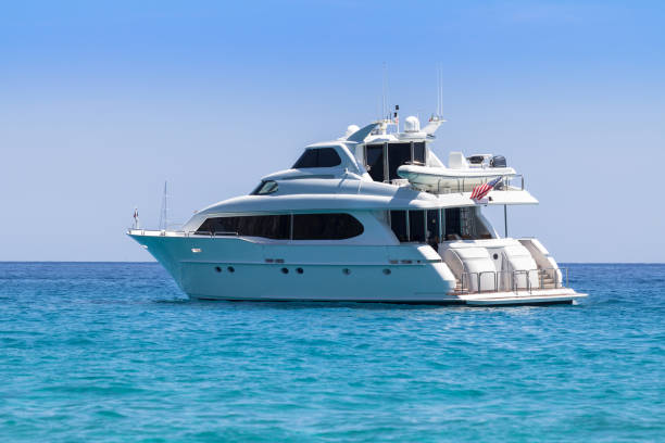istock Luxury yacht in the sea 671655246