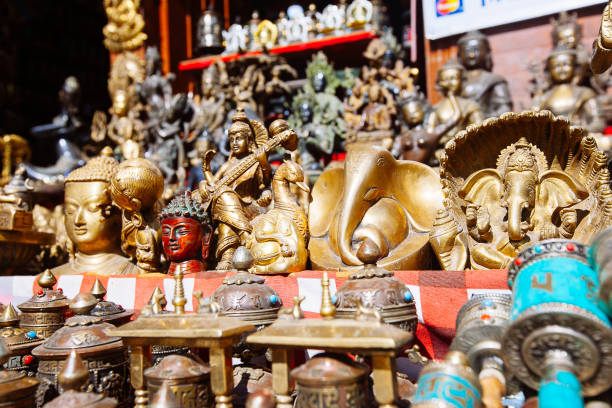 istock Souvenirs offered on a market, Kathmandu, Nepal 671659536