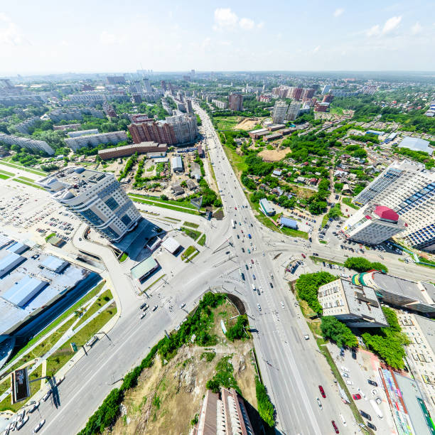 istock Aerial city view. Urban landscape. Copter shot. Panoramic image 671670482