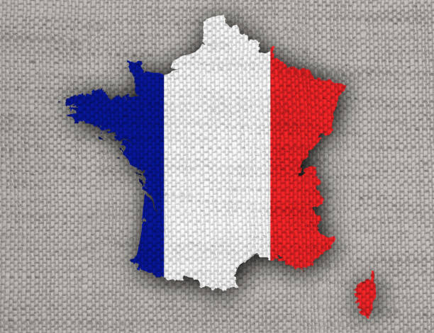 istock Textured map of France in nice colors 671677530