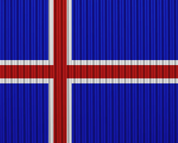 Textured flag of Iceland in nice colors