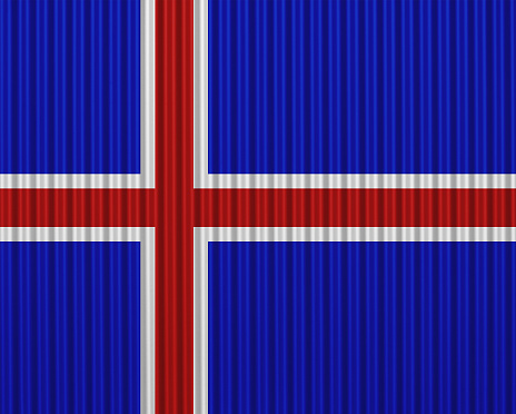 Textured flag of Iceland in nice colors