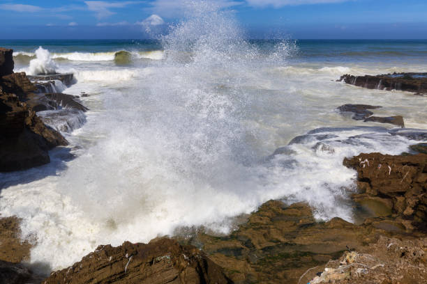 istock Stormy Atlantic coast near Rabat-Sale, Morocco 671679156