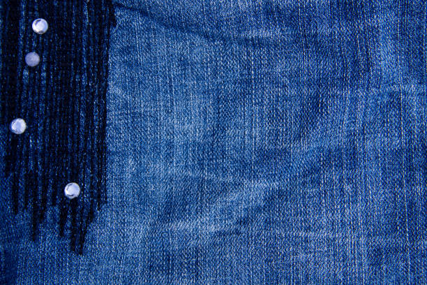 istock Jeans texture background. Part of the blue jeans 671693140