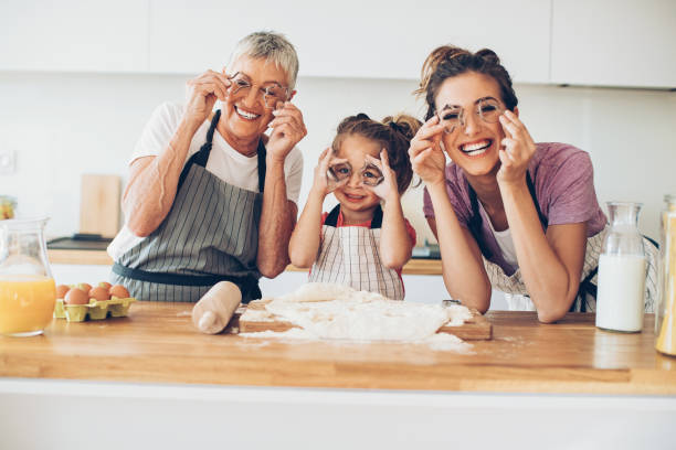 istock Fun in the kitchen with mom and granny 671705416