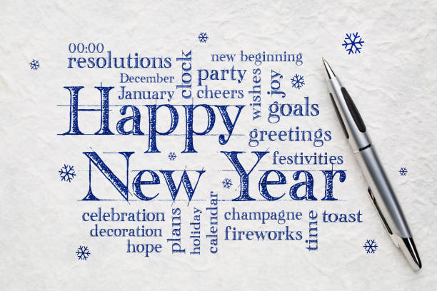 istock Happy New Year word clouid 671706186