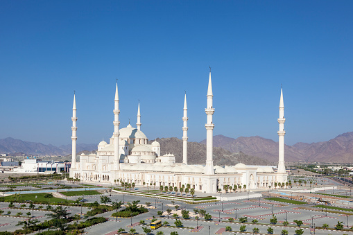 The new Sheikh Zayed Grand Mosque in Fujairah. United Arab Emirates, Middle East