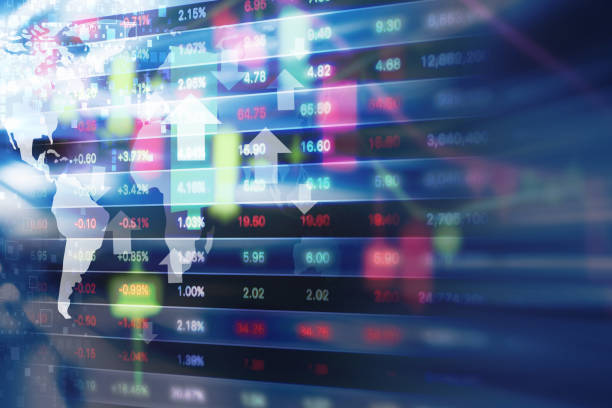 istock Stock market background design 671723396