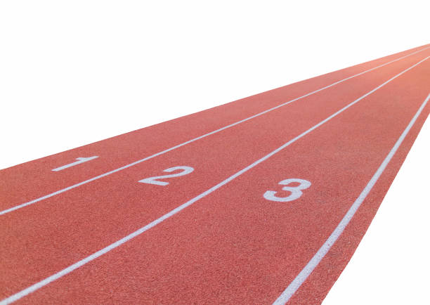 istock Track number at Athletics Stadium Running isolated on white 671727720