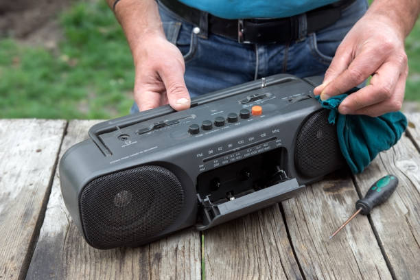 istock Old generation reconditioned radio cassette recorder 671737990