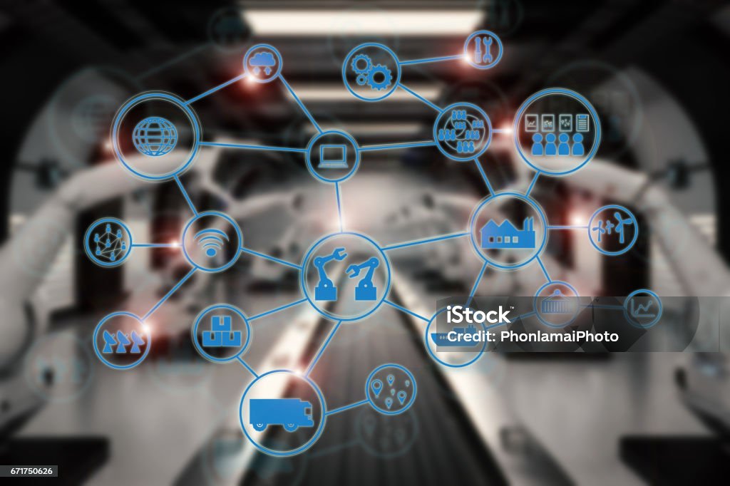 industrial network virtual display 3d rendering industrial network virtual display or hud display Computer Stock Photo