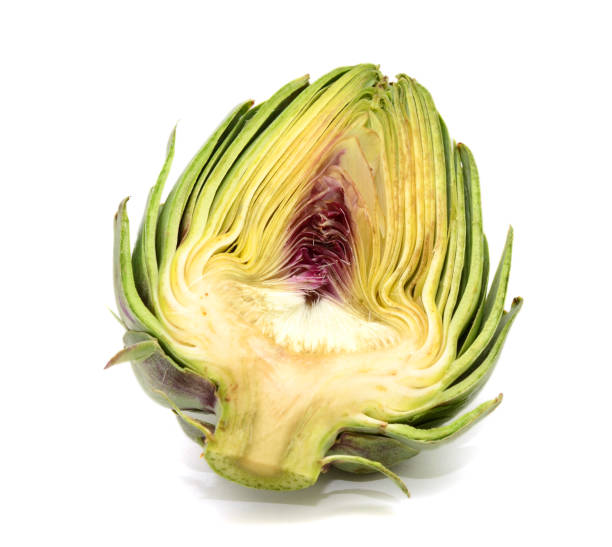istock Fresh Artichokes isolated on white background 671750750