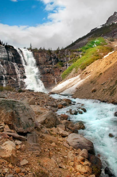 istock waterfall and rapid mountain river in Banff National Park 671760376