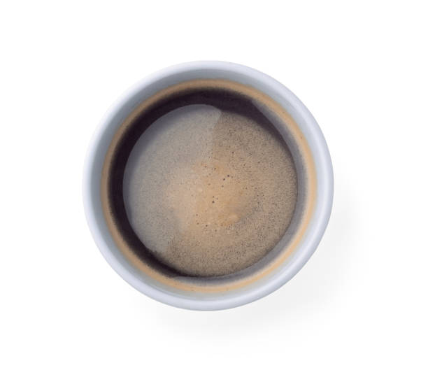 istock Cup of coffee isolated on white 671770688