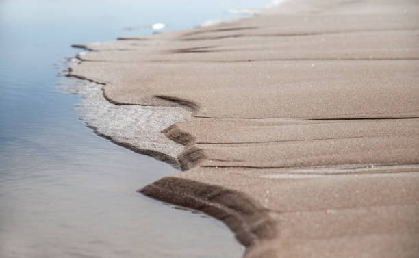 istock Textured wet sand on the beach 671770786