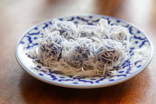 istock This Thai desert , Sweet boiled with coconut, Khanom Tom 671779254